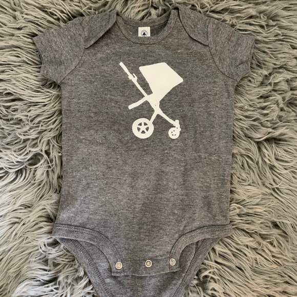 Gray Onsie with Stroller Design - Picture 1 of 5